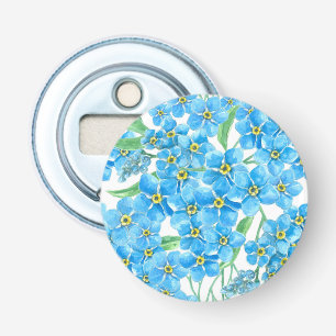 Forget me not seamless pattern bottle opener