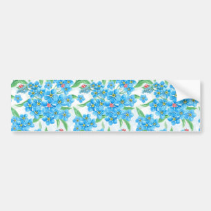 Forget me not seamless pattern bumper sticker