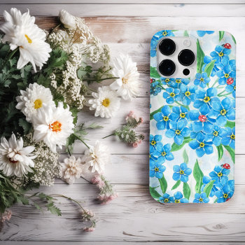 Forget Me Not Seamless Pattern Case-mate Iphone 14 Pro Max Case by katstore at Zazzle