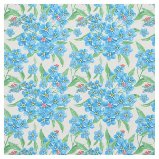Forget me not seamless pattern fabric