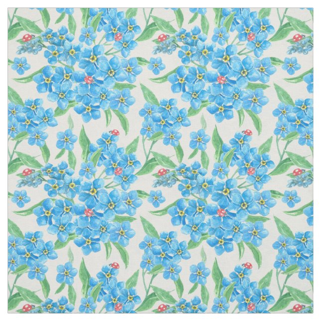 Forget me not seamless pattern fabric (Swatch)