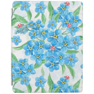 Forget me not seamless pattern iPad smart cover