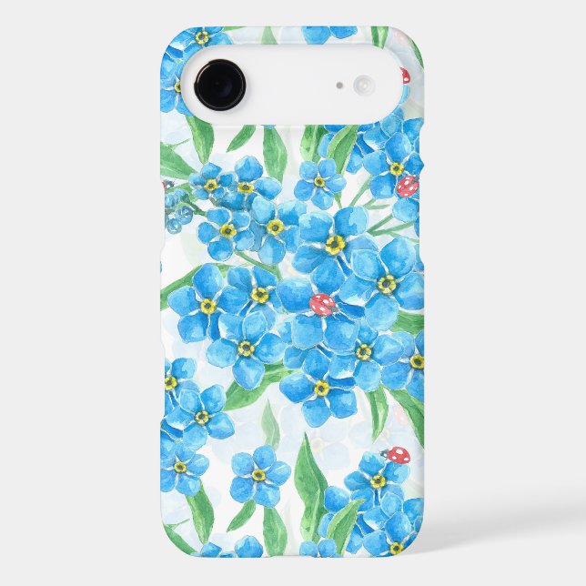Forget me not seamless pattern iphone case (Back)
