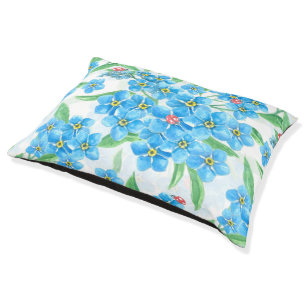 Forget me not seamless pattern pet bed