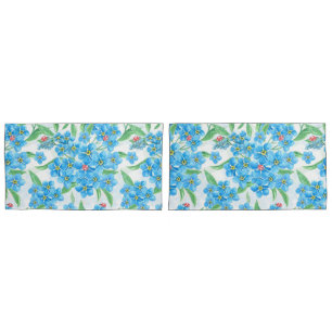 Forget me not seamless pattern pillowcase