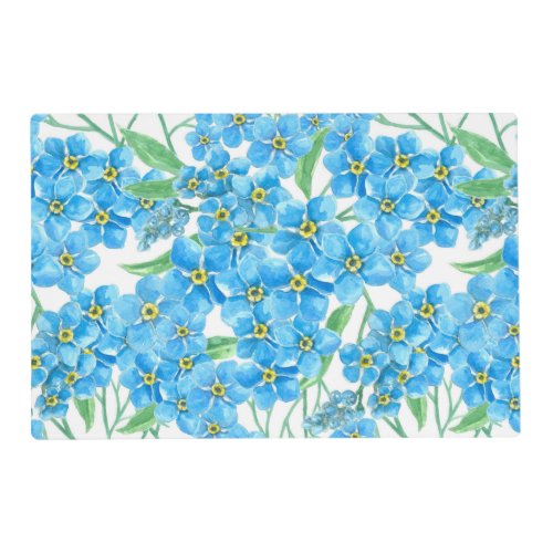 Forget me not seamless pattern placemat