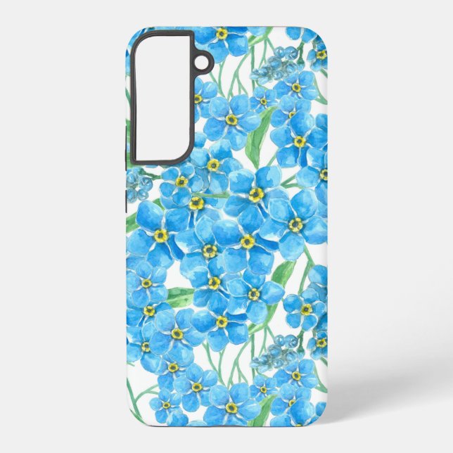 Forget me not seamless pattern samsung galaxy case (Back)