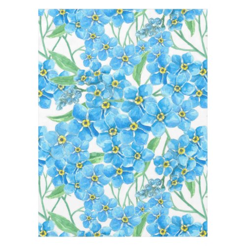 Forget me not seamless pattern tablecloth