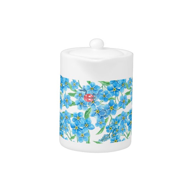Forget me not seamless pattern teapot (Front)