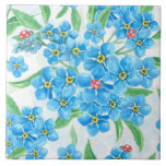 Forget me not seamless pattern tile<br><div class="desc">Watercolor seamless pattern design with forget me not flowers.</div>