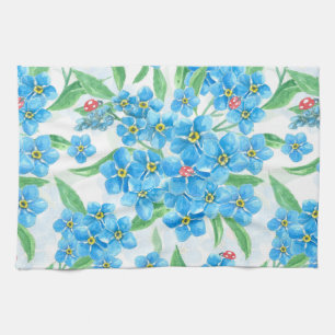 Forget me not seamless pattern towel