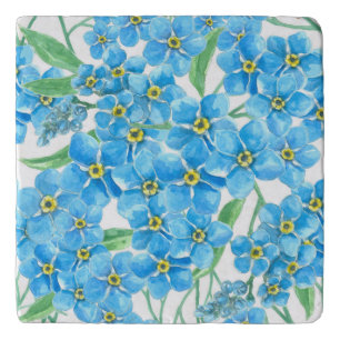 Forget me not seamless pattern trivet