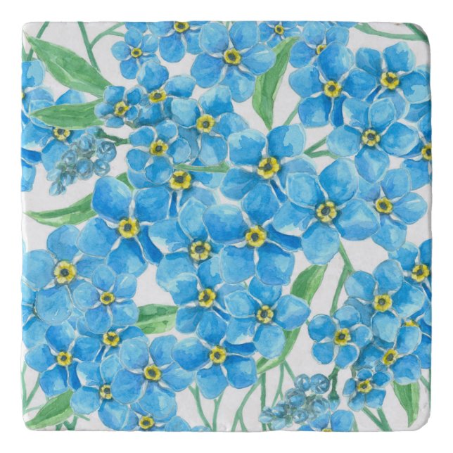 Forget me not seamless pattern trivet (Front)