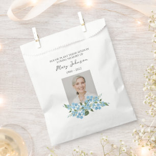 Forget me not Seed Packet Memorial Funeral Favor Bag