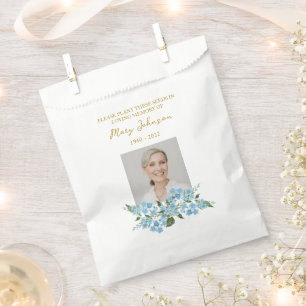 Forget me not Seed Packet Memorial Funeral Favor Bag