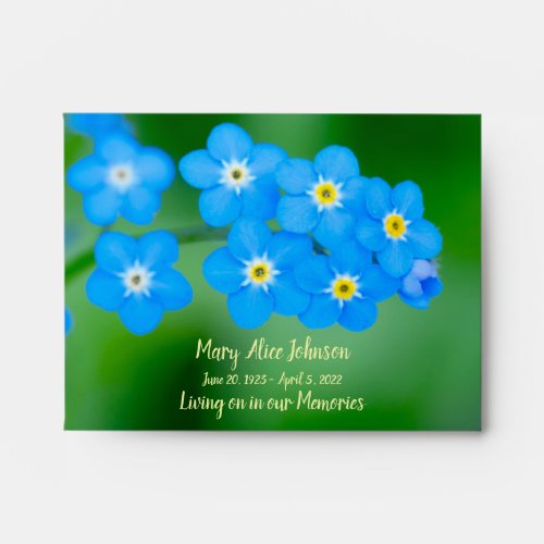 Forget_me_not Seeds of Remembrance Funeral Envelope