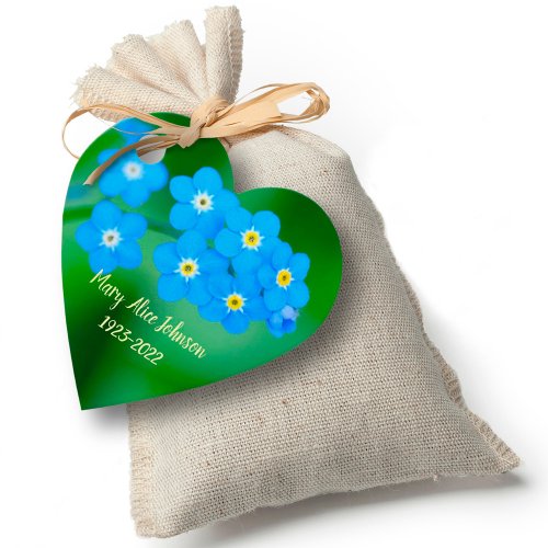 Forget_me_not Seeds of Remembrance Funeral Favor Tags