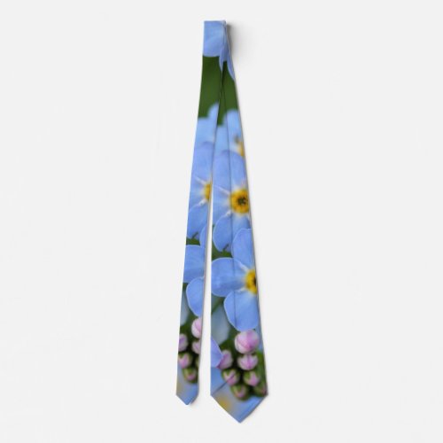 Forget me not socks neck tie