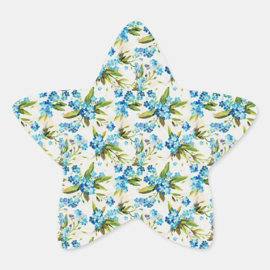 Forget-Me-Not Star Sticker