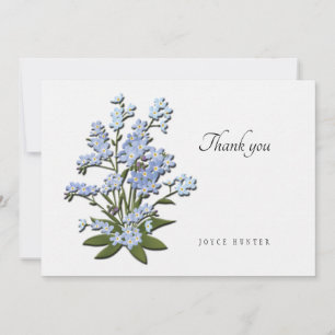 Forget-me-not Stationery Thank You Card