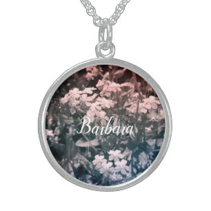 Forget me not sterling silver necklace