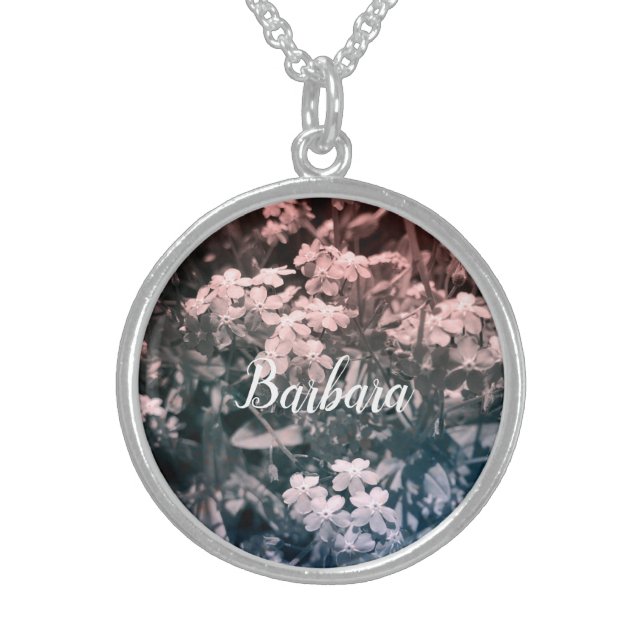Forget me not sterling silver necklace (Front)