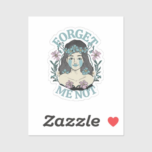 Forget Me Not Sticker (Sheet)