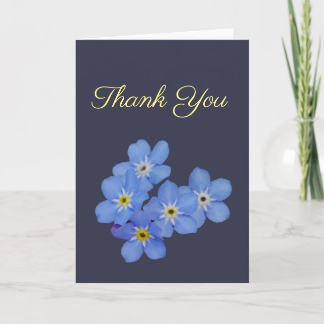 Forget Me Not Thank You Card (Front)