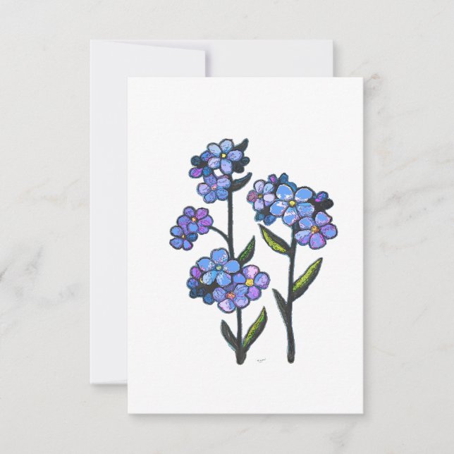 FORGET ME NOT THANK YOU CARD (Front)