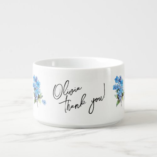 Forget_me_not  Thank you Editable Slogan  Name Bowl