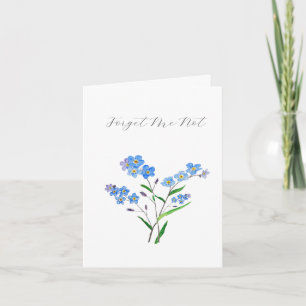 Forget me not Thinking Of You Sympathy Card 4