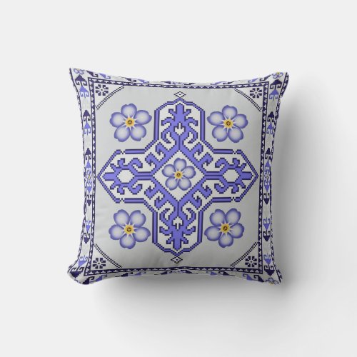 Forget me not throw pillow