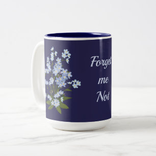 Forget me not Two-Tone coffee mug