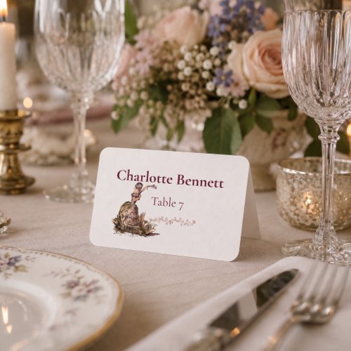 Forget Me Not Victorian Wedding Place Cards