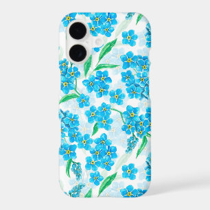 Forget me not watercolor flowers iPhone 17 case