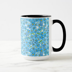 Forget me not watercolor mug
