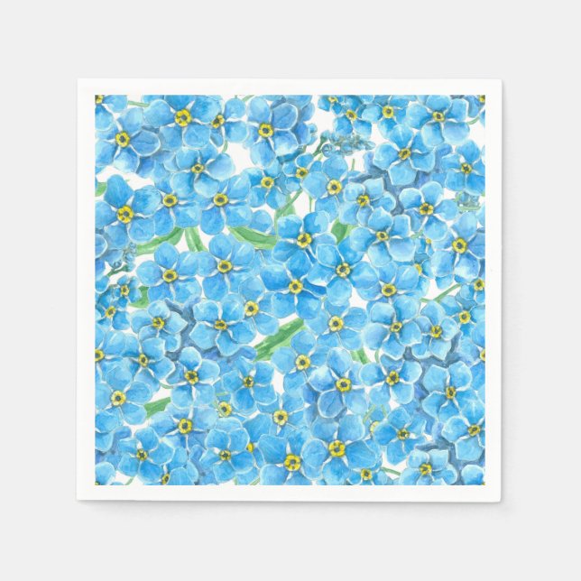 Forget me not watercolor napkins (Front)