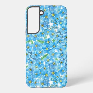 Forget me not watercolor samsung galaxy s22+ case