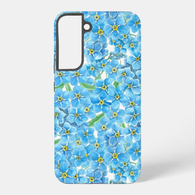 Forget me not watercolor samsung galaxy case (Back)