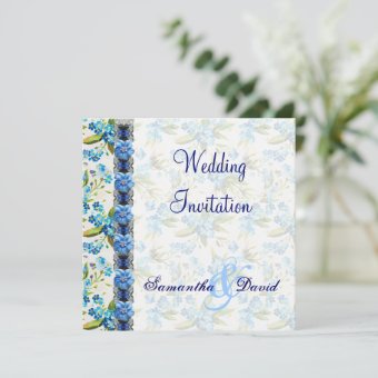 Forget Me Not Wedding Invitation Card | Zazzle