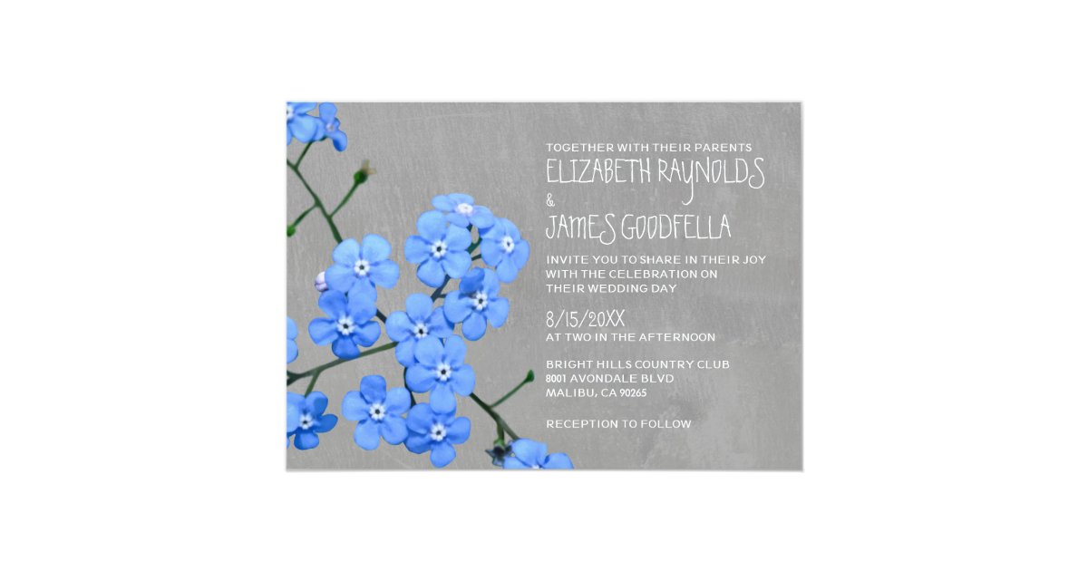 Forget Me Not Wedding Invitations 5