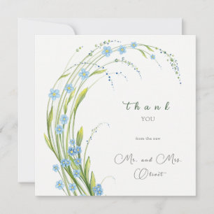 Forget-Me-Not Wedding Thank You Card