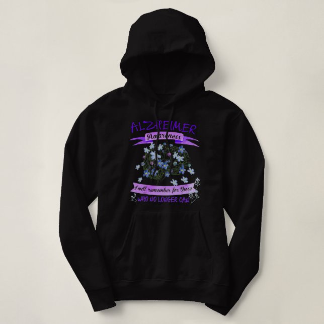 Forget Me Not Who No Longer Can Mom Dad Alzheimer  Hoodie (Design Front)