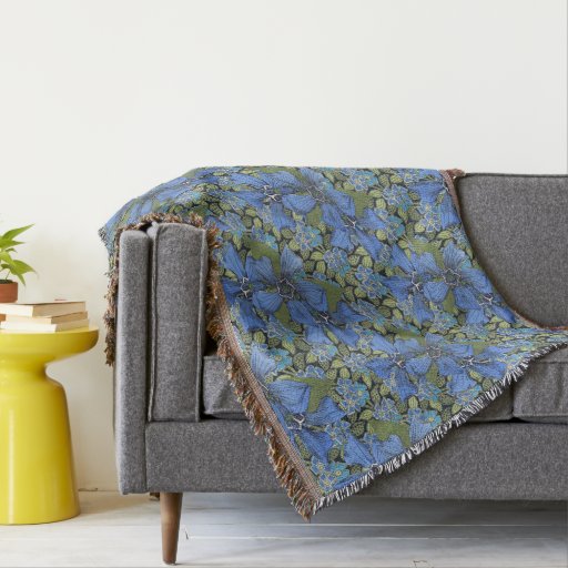 Forget-me-not Wildflowers Throw Blanket | Zazzle