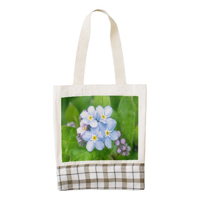 Forget-me-not Zazzle HEART Tote Bag (Front)