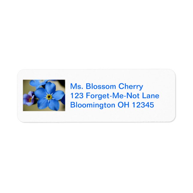 Forget-Me-Nots 11 Address Label (Front)