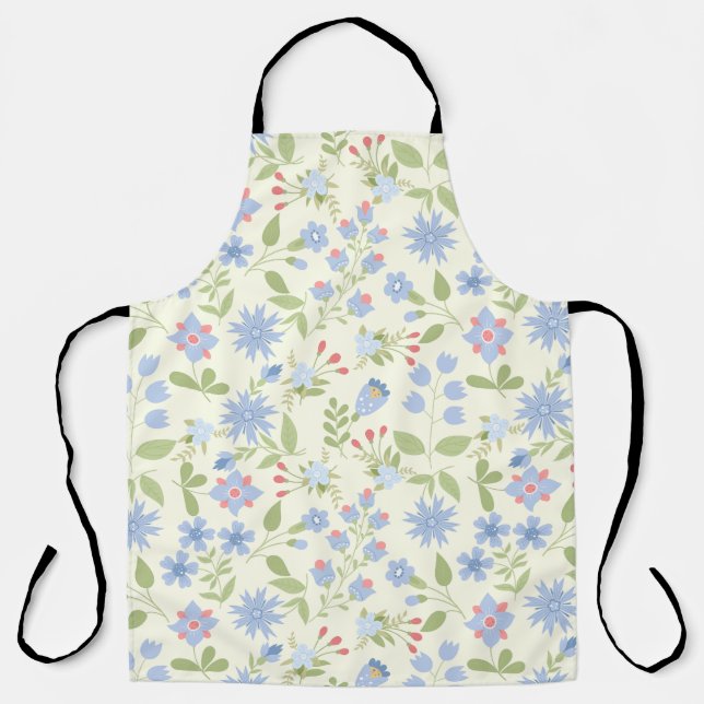 Forget-me-nots and cornflowers apron (Front)