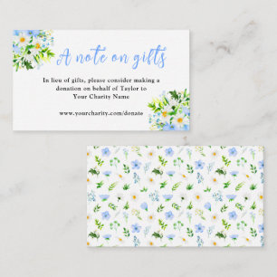 Forget Me Nots and Daisies Birthday A Note On Gift Enclosure Card