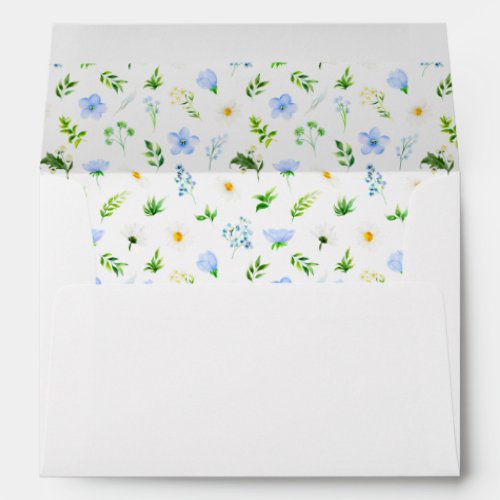 Forget_Me_Nots and Daisies Floral Envelope