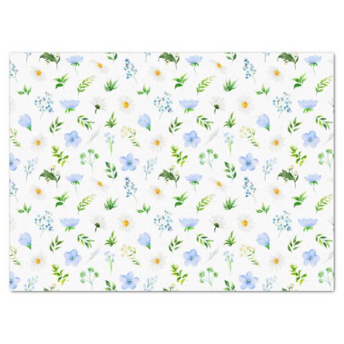 Forget_Me_Nots and Daisies Floral Tissue Paper